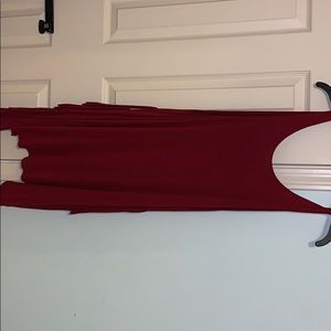 Boutique red dress with tassels